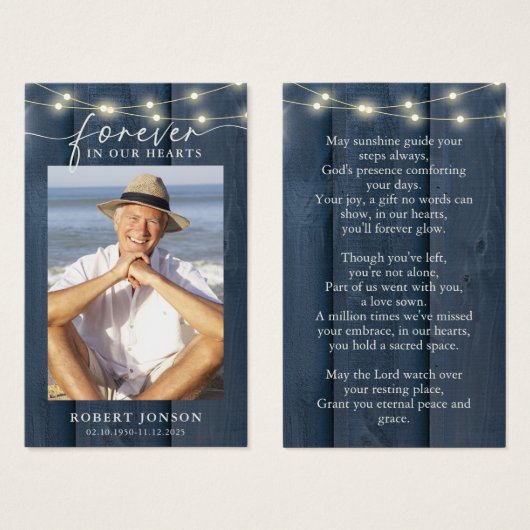 Für immer in unserer Herzensratenkarte (Vorne & Hinten)