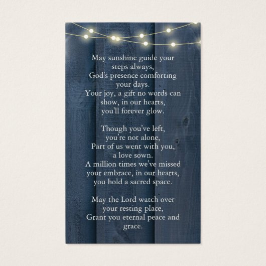 Für immer in unserer Herzensratenkarte (Rückseite)