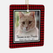 Für immer in unserer Herzkatze Keramikornament (Rechts)