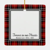 Für immer in unserer Herzkatze Keramikornament (Rückseite)