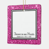 Für immer in unserer Herzkatze Keramikornament (Links)