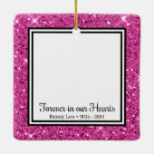 Für immer in unserer Herzkatze Keramikornament (Rückseite)