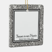 Für immer in unserer Herzkatze Keramikornament (Rechts)