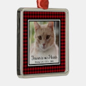 Für immer in unserer Herzkatze Ornament Aus Metall (Rechts)