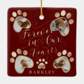 Für immer in unserer Hörpfeife Print Foto Pet Memo Keramikornament (Rückseite)