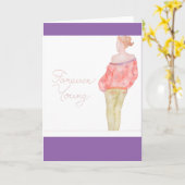 Für immer junge Grußkarte Karte (Gelbe Blume)