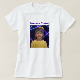 Für immer junge Vintage-Foto-Spaß T-Shirt