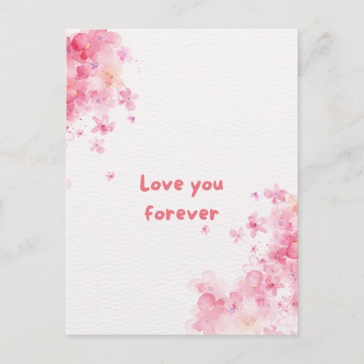"Für immer Liebe" Postkarte (Vorderseite)