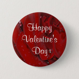 Für immer Liebe-Rose Button