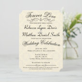 Für immer Liebe-Wedding Einladung (Stehend Vorderseite)