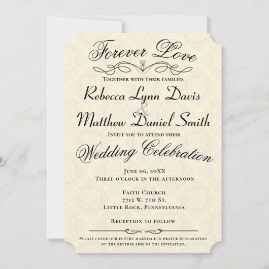 Für immer Liebe-Wedding Einladung (Vorderseite)