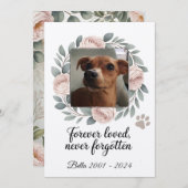 Für immer liebte, nie vergessene Gedenkstätte für Dankeskarte (Vorne/Hinten)