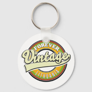 Für immer Litauen Vintages Logo. Schlüsselanhänger