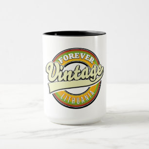 Für immer Litauen Vintages Logo. Tasse