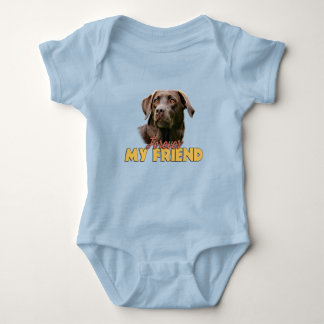 Für immer mein Freund Schokolade Labrador Hund Des Baby Strampler