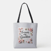 Für immer mein Grandma-Flora-Muttertag Tasche (Rückseite)