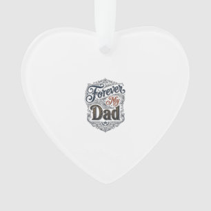 Für immer mein Papa Vintage Gravur Vatertag Shirt Ornament