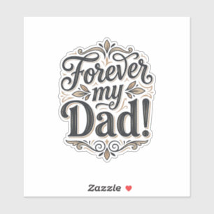 Für immer mein Papa Vintage-Lettering-Shirt-Design Aufkleber