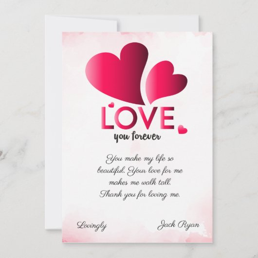 für immer meine Liebe DIY Feiertagskarte (Vorderseite)