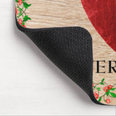 Für immer mit dir Rosenrahmen Herz Mousepad (Ecke)
