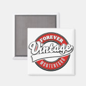 Für immer Montenegro Vintages Logo Magnet (Vorderseite/Rückseite)