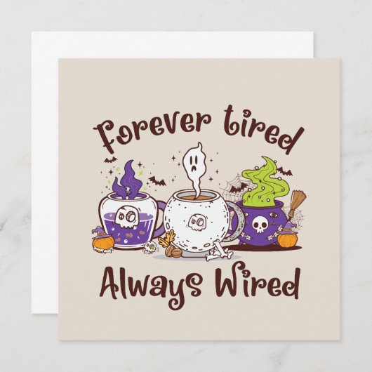 Für immer müde, immer verdrahtet - Coffee Lover De (Vorne/Hinten)