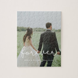 Für immer niedliches whimsical Hochzeit-Foto Puzzle