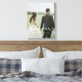 Für immer niedliches whimsical Hochzeitsfest Foto Leinwanddruck (Insitu (Schlafzimmer))