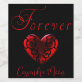 Für immer Personalisiert Weinetikett (Einzelnes Label)