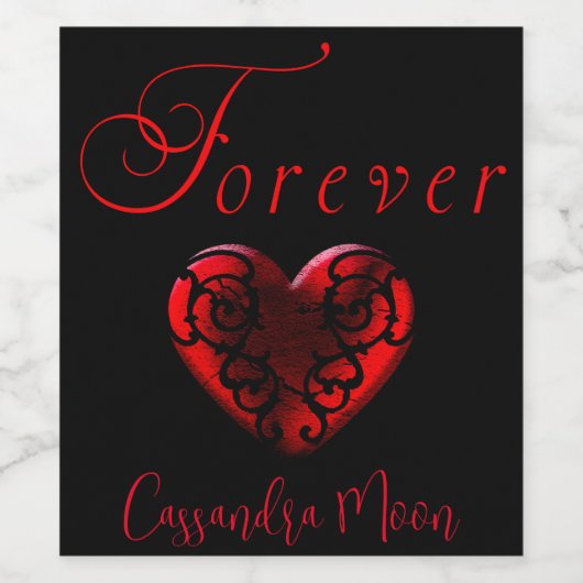 Für immer Personalisiert Weinetikett (Einzelnes Label)