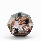 Für immer | Personalisierte Hochzeit oder Jahresta Fotoblock (Vorderseite)