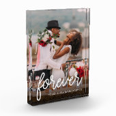 Für immer | Personalisierte Hochzeit oder Jahresta Fotoblock (Links)
