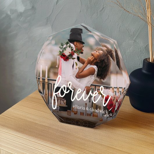 Für immer | Personalisierte Hochzeit oder Jahresta Fotoblock