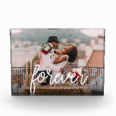 Für immer | Personalisierte Hochzeit oder Jahresta Fotoblock (Vorderseite)