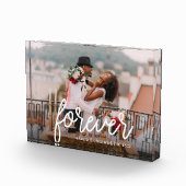 Für immer | Personalisierte Hochzeit oder Jahresta Fotoblock (Rechts)