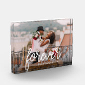 Für immer | Personalisierte Hochzeit oder Jahresta Fotoblock (Links)