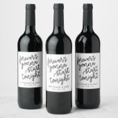 Für immer | Personalisierte Weine-Etiketten für Ho Weinetikett (Flaschen)