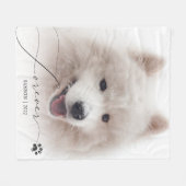 Für immer | Pet Memorial Custom Foto Dog Paw Print Fleecedecke (Vorderseite (Horizontal))