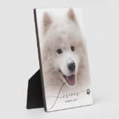Für immer | Pet Memorial Custom Foto Dog Paw Print Fotoplatte (Seite)
