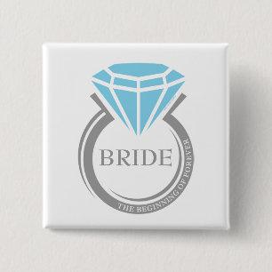 Für immer Ring-Brautparty-Gewohnheits-Knopf Button
