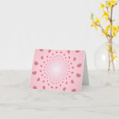 Für immer rosa Herzen Notizkarte Karte (Gelbe Blume)