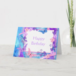 für immer Schmetterlinge-HappyGeburtstag Karte