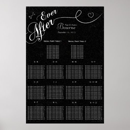 Für immer Schwarze Märchen Sitzplan Poster (Vorne)