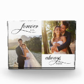 Für immer seine immer elegante Hochzeit Fotoblock (Vorderseite)