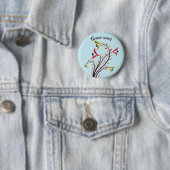 Für immer seltsame, farbenfrohe Blume Button (Beispiel)