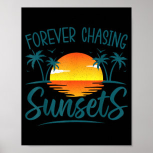 Für immer Sonnenuntergang Sonnenschein Sommer Stra Poster