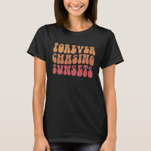 Für immer Sonnenuntergang trendy Retro-Vorbereitun T-Shirt