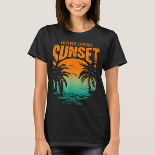 Für immer Sonnenuntergang Workout Sommer Casual T-Shirt