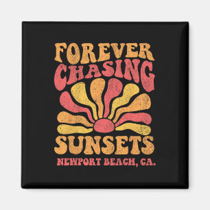 Für immer Sonnenuntergänge jagen Newport Beach Kal Magnet