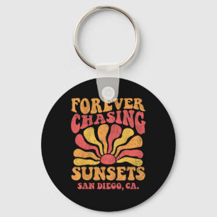 Für immer Sonnenuntergänge jagen San Diego Beach K Schlüsselanhänger
